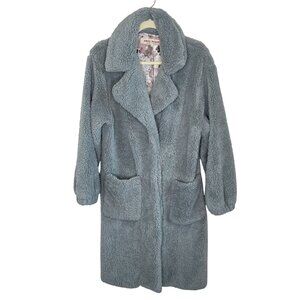 Free People Cozy Oversized Sherpa Coat With Snap Closure, XS